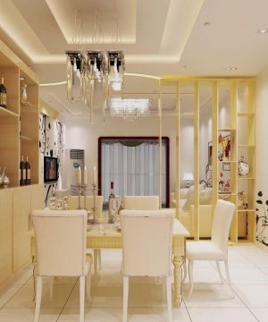 110平米家居现代风格餐厅酒柜装修设计效果图欣赏