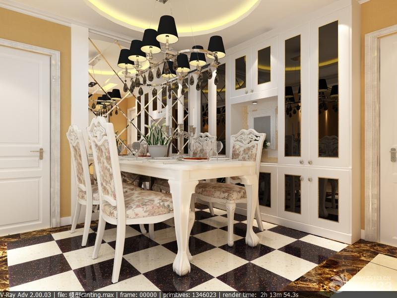 时尚餐厅欧式餐桌装修设计图片欣赏