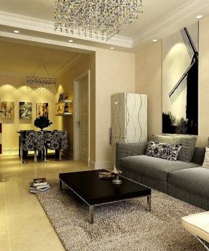 现代家居三室一厅最新客厅装修效果图片2025