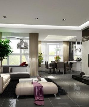 2025现代设计风格客厅地砖装修效果图大全