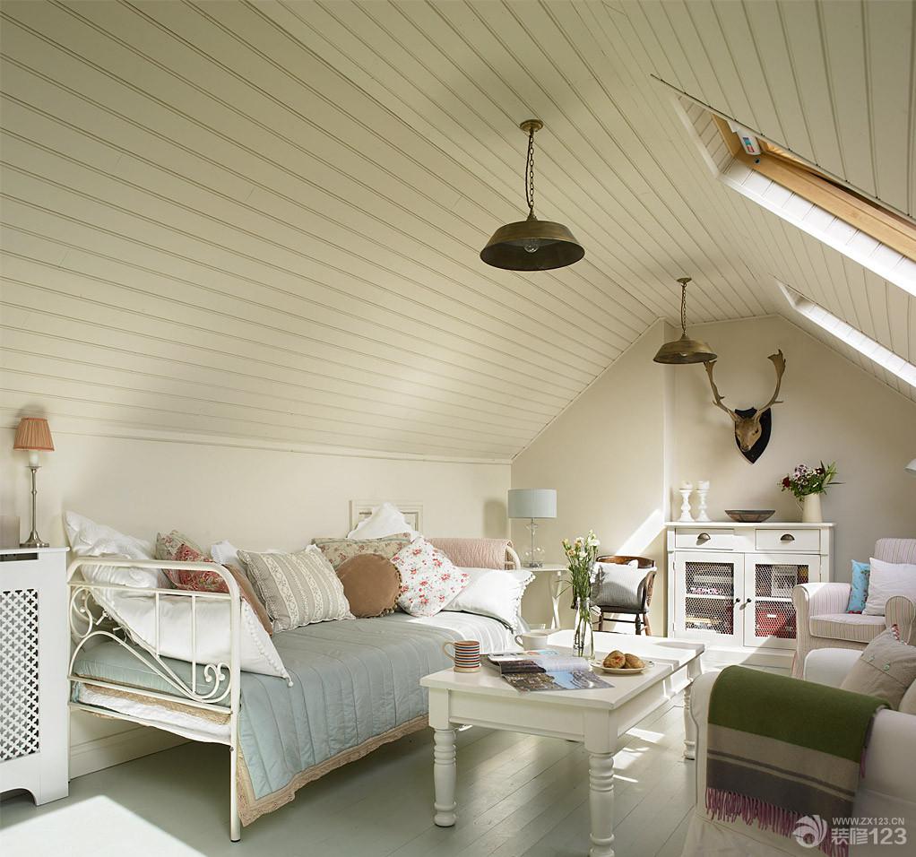 简约田园复式小阁楼装修样板间大全