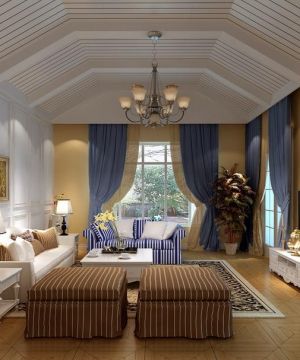 2025家庭装修混搭风格跃层挑高客厅装修效果图 片