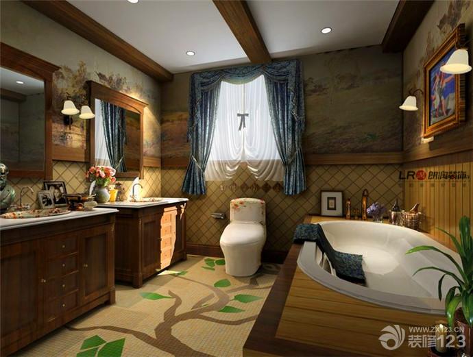 美式家装大卫生间装修效果图片