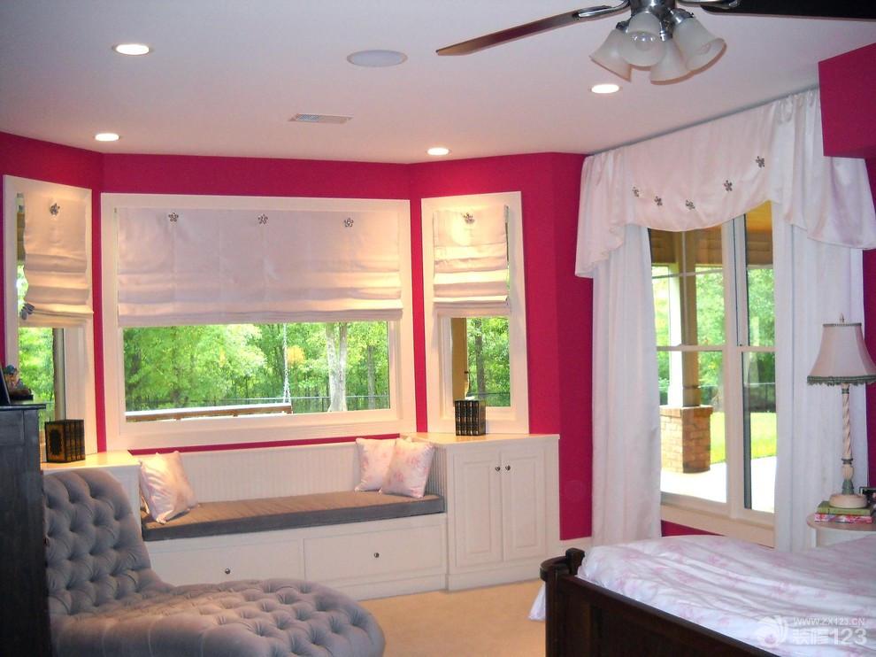 最新交换空间简约欧式飘窗储物柜装修实景图