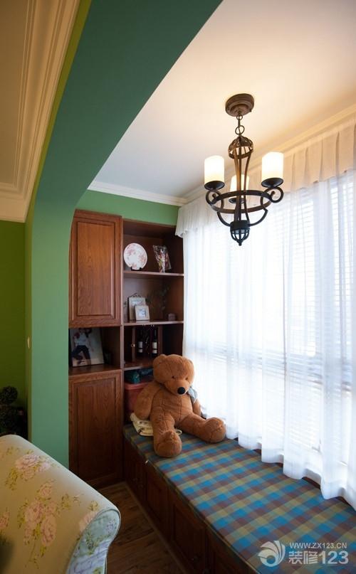 田园混搭客厅阳台改飘窗装修样板房图片大全