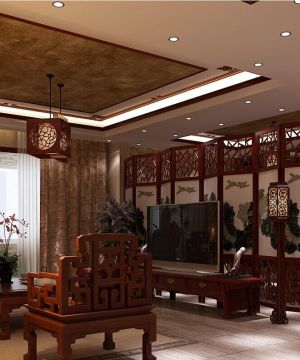 2025中式仿古装修天花板吊顶效果图