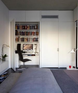 现代简约两室两厅15平米卧室家装隐形门设计效果图