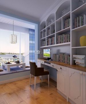 地中海风格设计书房布置装修效果图
