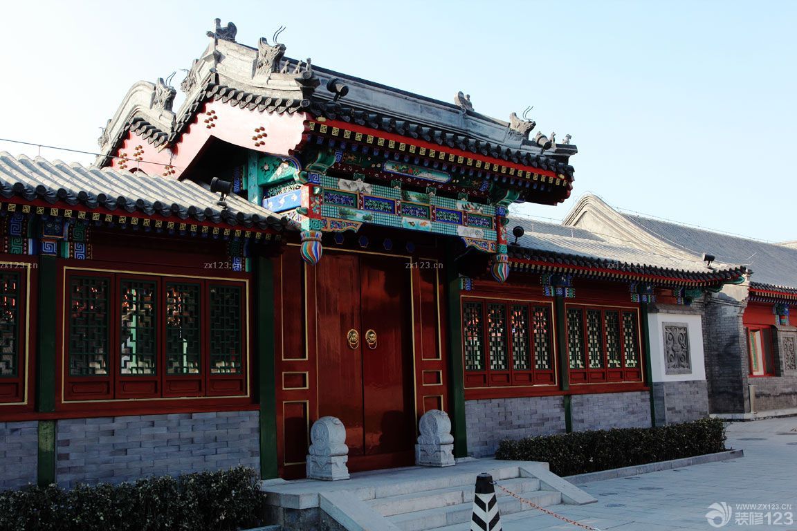 2025复古风四合院别墅大门设计效果图