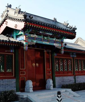 2025复古风四合院别墅大门设计效果图