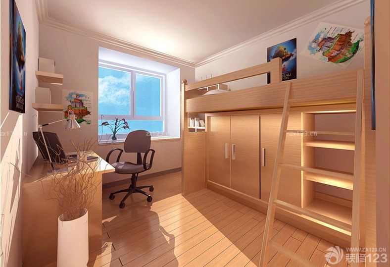 简约风格儿童房卧室飘窗装修效果图大全2025图片