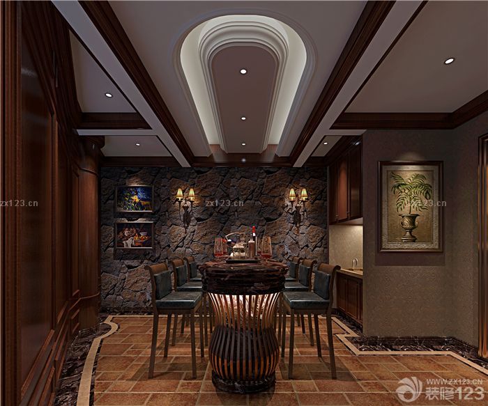 简约欧式风格酒店装修时尚餐厅图片