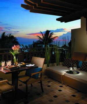 浪漫中式风格屋顶花园设计效果图片欣赏