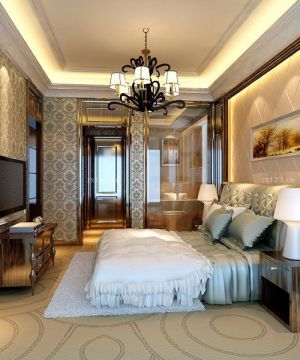 2025现代混搭卧室吊顶装修实景图
