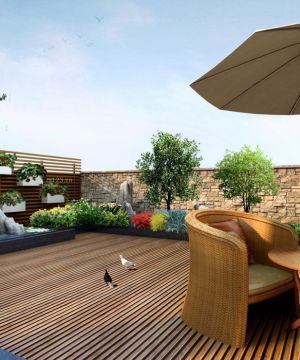 现代奢华屋顶花园休闲区装修效果图