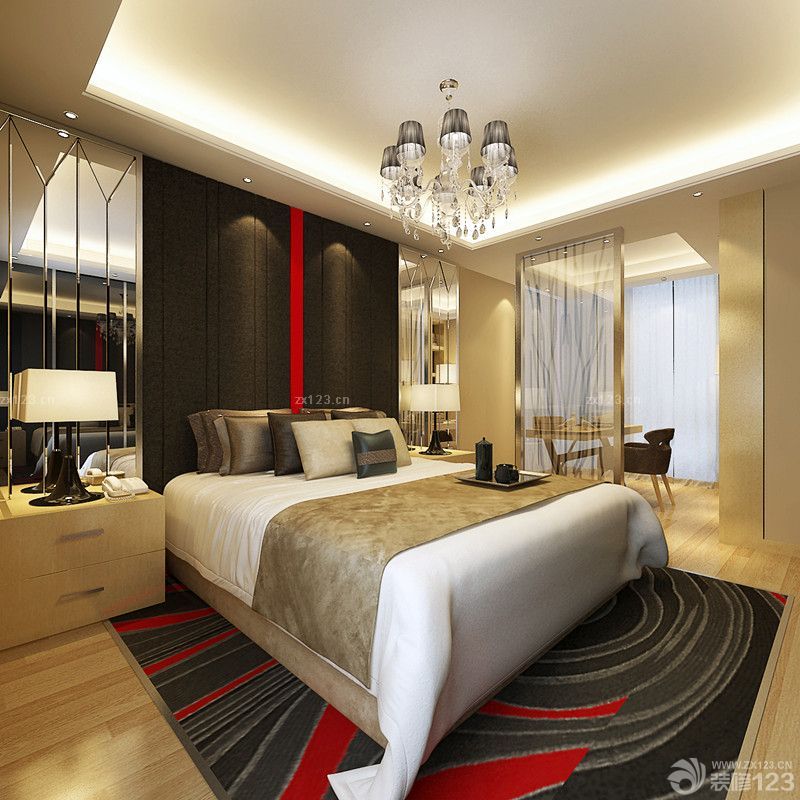 2025现代简约主卧带书房装修实景图