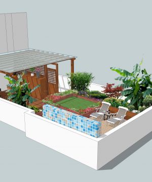 屋顶花园样板间设计效果图大全