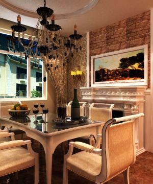 140平米混搭风格特色餐厅设计装修效果图