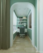 简欧家庭书房仿古砖装修实景图欣赏