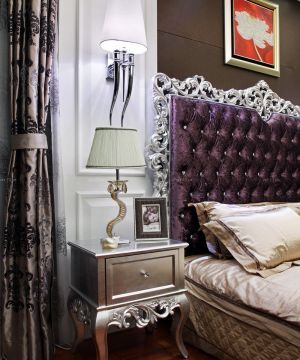 欧式风格结婚新房卧室创意床头灯饰设计图片