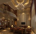 欧式奢华别墅挑空客厅装修效果图欣赏2025图片