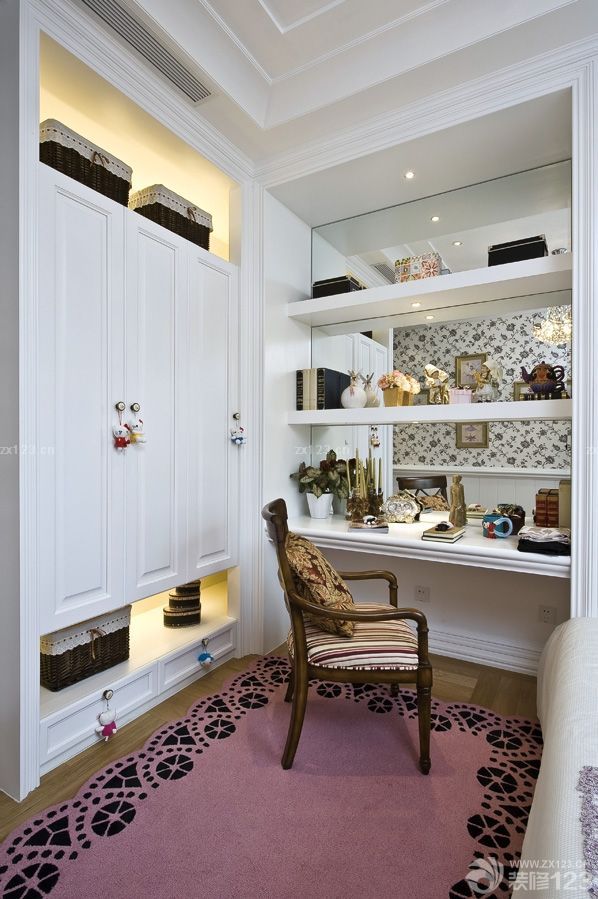 现代美式书房布置装修图片大全2025