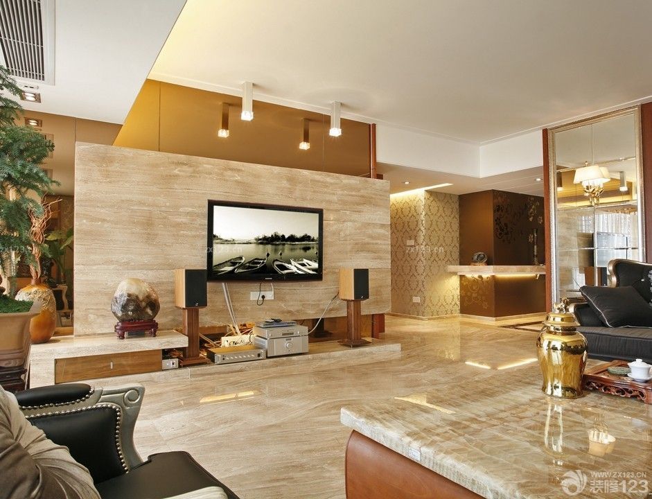 100平米样板房现代风格电视柜设计图片