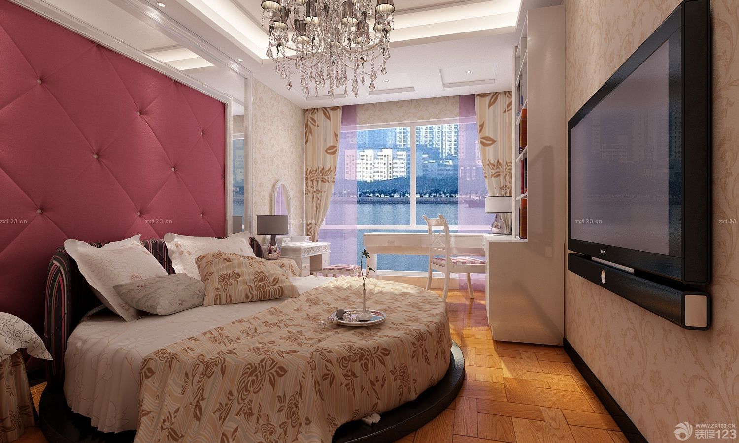 最新现代80后卧室转角电脑桌书柜组合图片欣赏