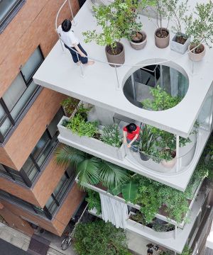 通透垂直创意屋顶花园住宅装修效果图片