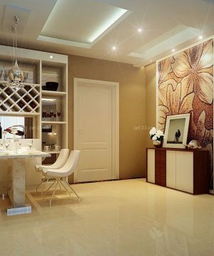 95平米三居室现代风格餐桌装饰效果图片