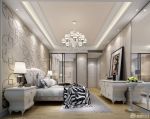 后现代楼中楼卧室石膏天花板吊顶装修效果图大全2025图片
