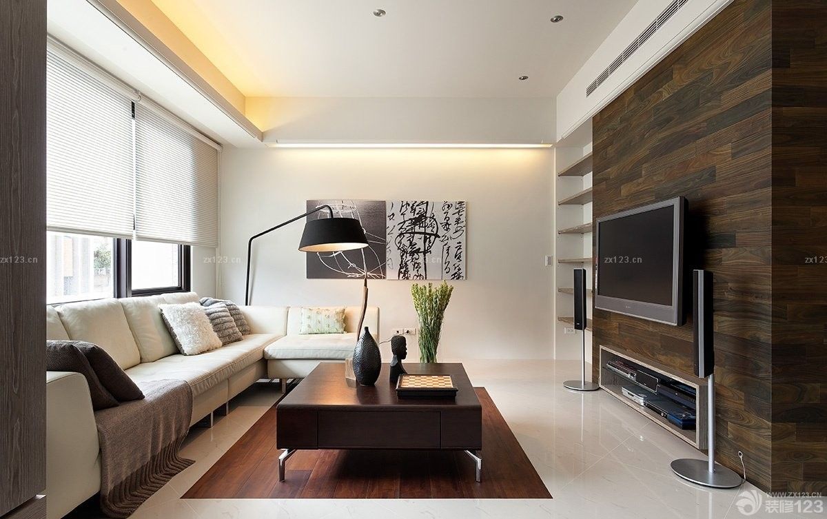 2023最新80平米样板房客厅沙发装饰效果图设计