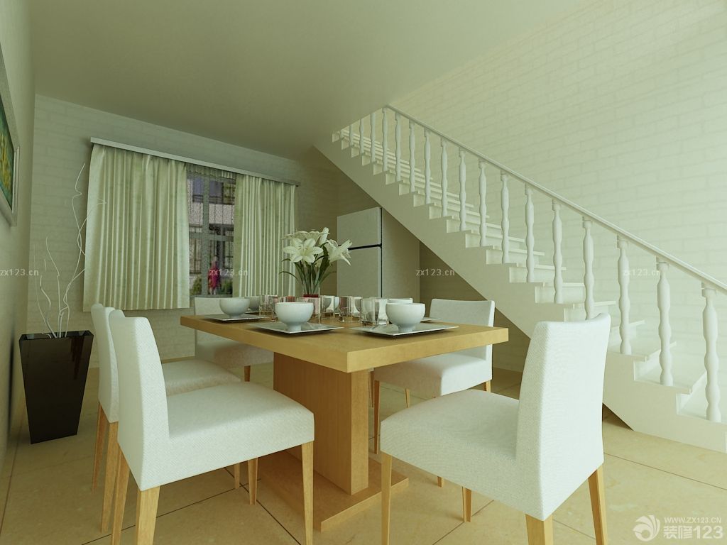 韩式小户型楼中楼楼梯扶手装修效果图片欣赏