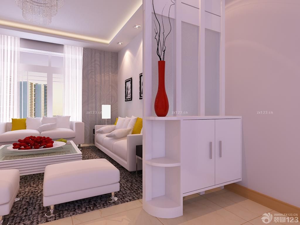 简约现代家装鞋柜玄关设计效果图片