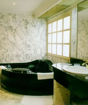 沉稳室内楼中楼浴室设计效果图大全2023图片