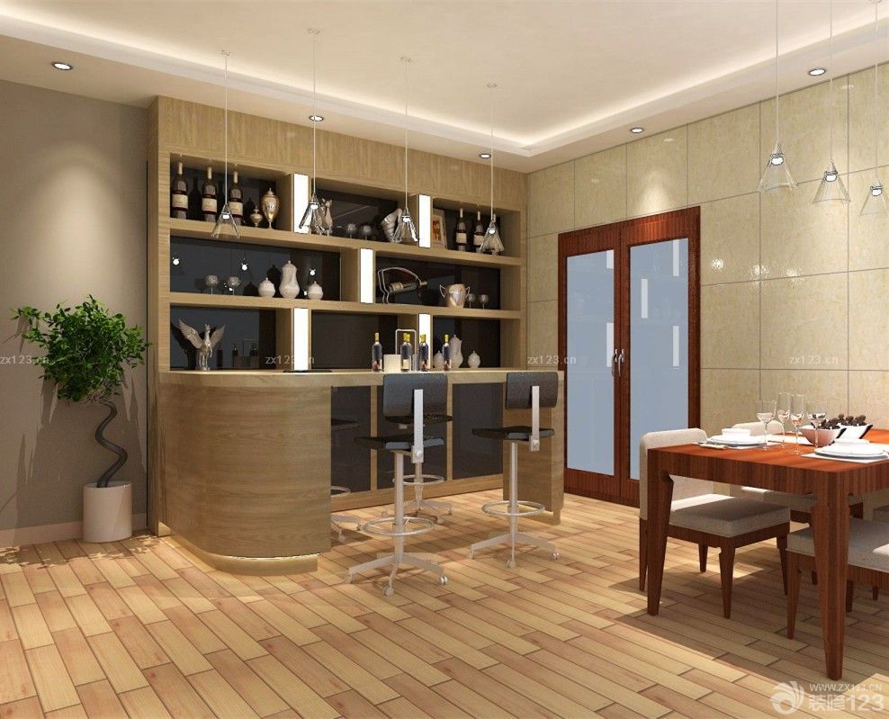 110平米房子现代风格酒柜设计图片