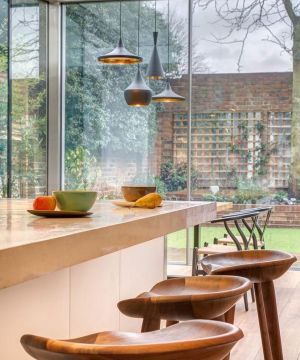 2025交换空间花园洋房家用吧台装修实景图