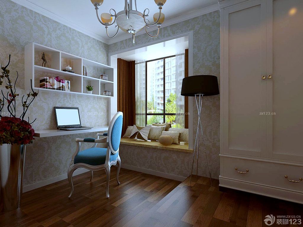 欧式飘窗窗帘设计效果图欣赏