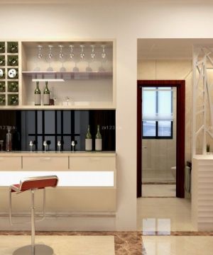 最新现代风格90平米家居现代风格酒柜设计图片