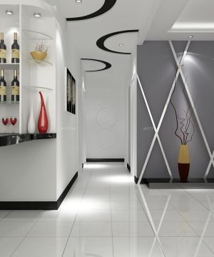 最新现代时尚110平方家装酒柜设计图片