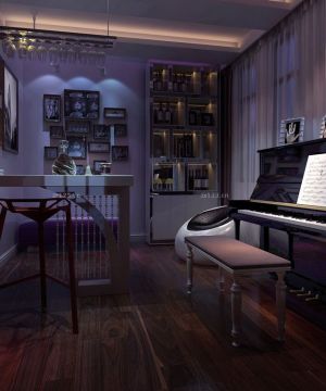 最新现代沉稳电梯洋房家用吧台装修实景图