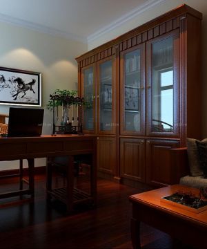 最新100平米房子中式书柜图片大全