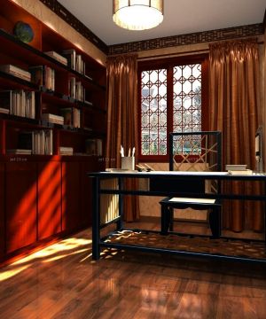 2025最新花园洋房中式书柜效果图片欣赏