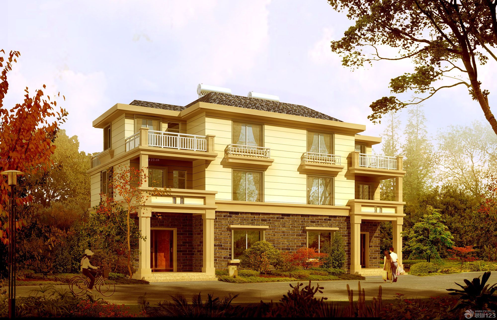 2025最新经典三层别墅小洋楼设计效果图