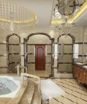 欧式风格小洋房浴室装修效果图大全2023图片