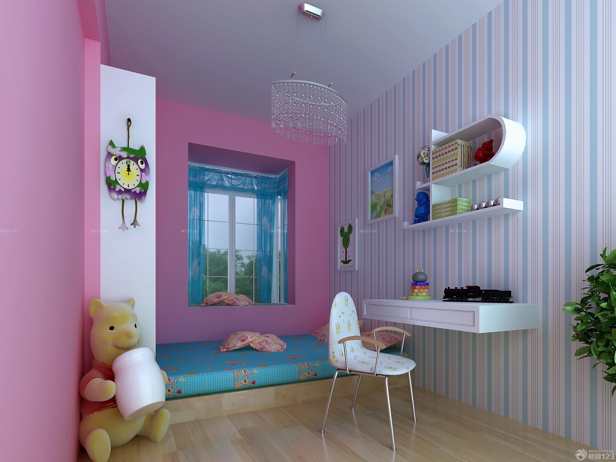 2025简约温馨7平米小卧室飘窗窗帘效果图欣赏