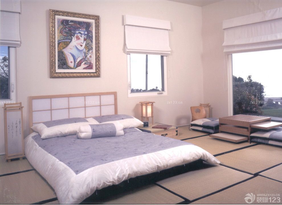 日式风格榻榻米卧室装修效果图片
