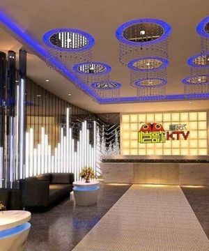 2025ktv大厅室内吊顶水晶灯装修效果图大全