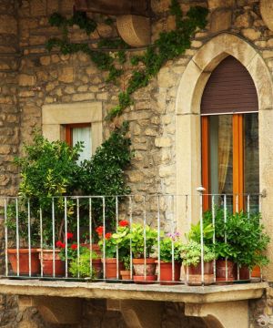 2025最新美式乡村混搭风格小阳台装修效果图欣赏