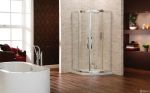 最新家庭浴室不锈钢玻璃隔断设计实景图欣赏